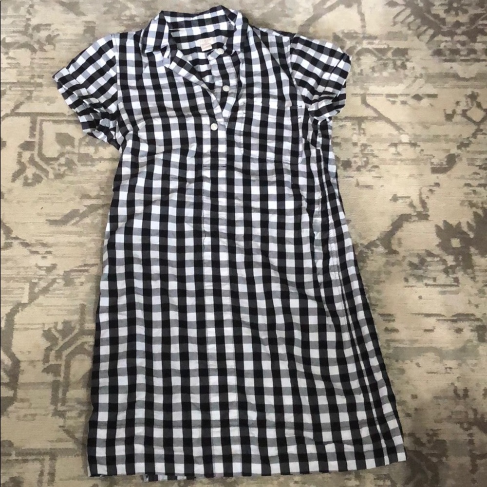 Jcrew gingham dress size xs
